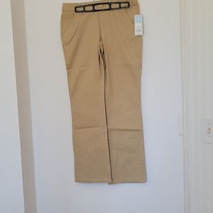 Girls tan bootcut pants
